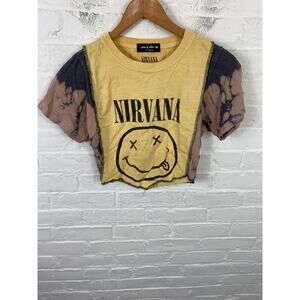 iamkoko.La Women's Crewneck Cropped Graphic T-Shirt Cap Sleeve Multi Size M